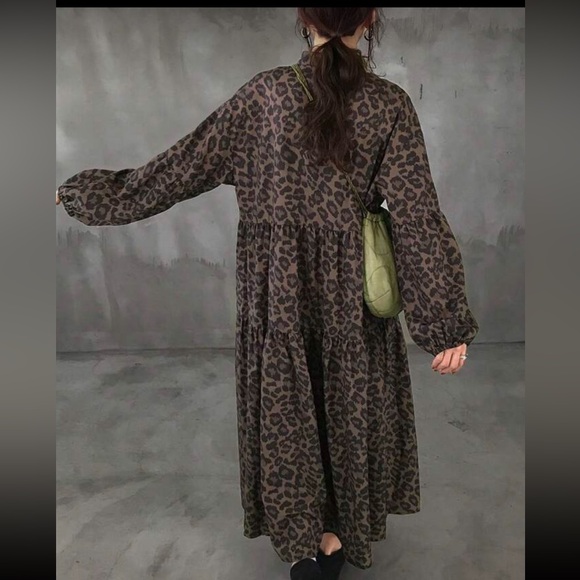 Leopard Print Maxi Dress - Picture 2 of 5